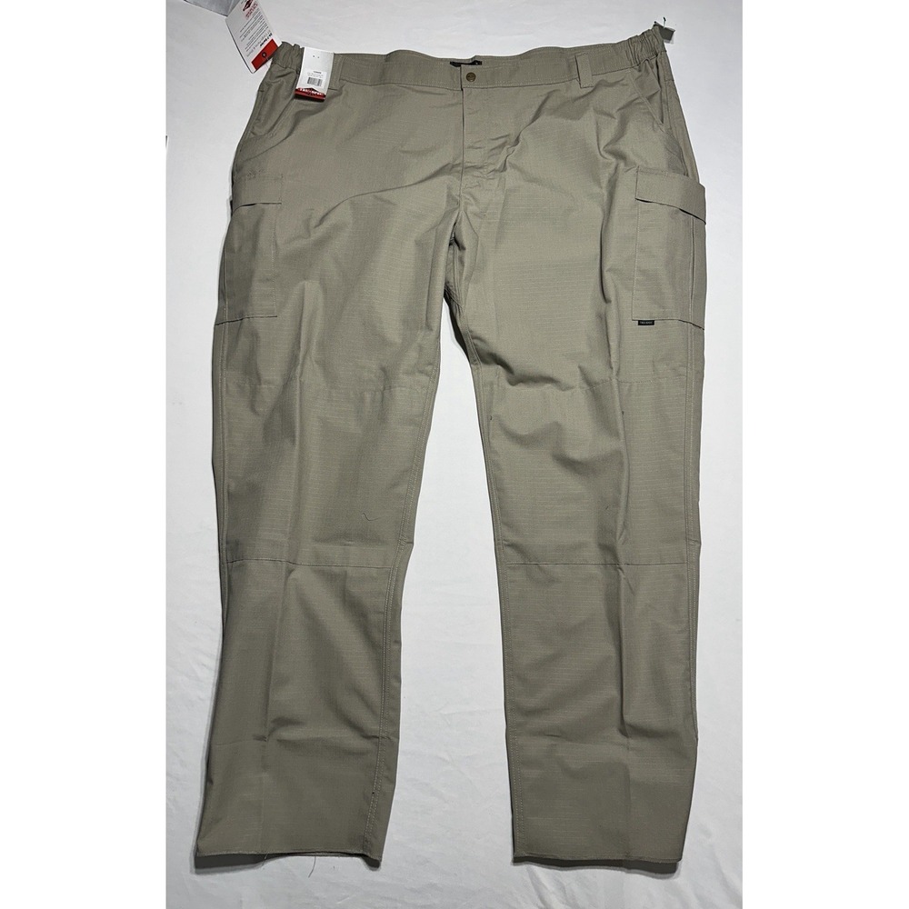 Tru-Spec 24-7 Series ST Cargo Pants Ripstop Tactical Khaki Mens 56 Elastic Waist